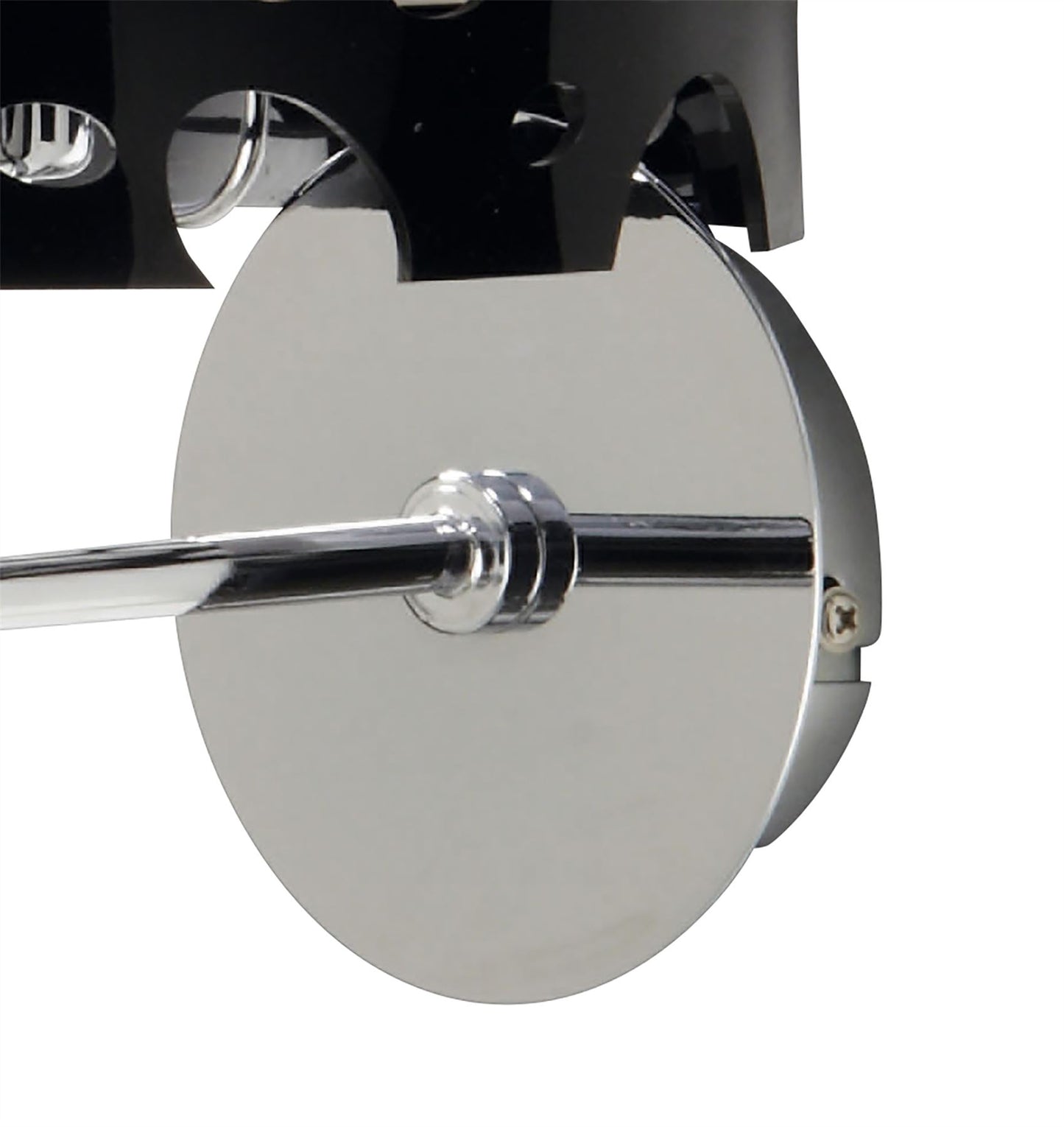 Mantra Lupin Wall Light 1 Light E27, Gloss Black/White Acrylic/Polished Chrome, CFL Lamps INCLUDED