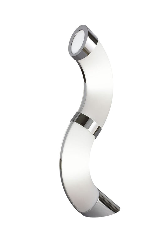Mantra Guss GU10 Guss Table Lamp GU10 2 Light L1/SGU10, Polished Chrome/White Acrylic, CFL Lamps INCLUDED