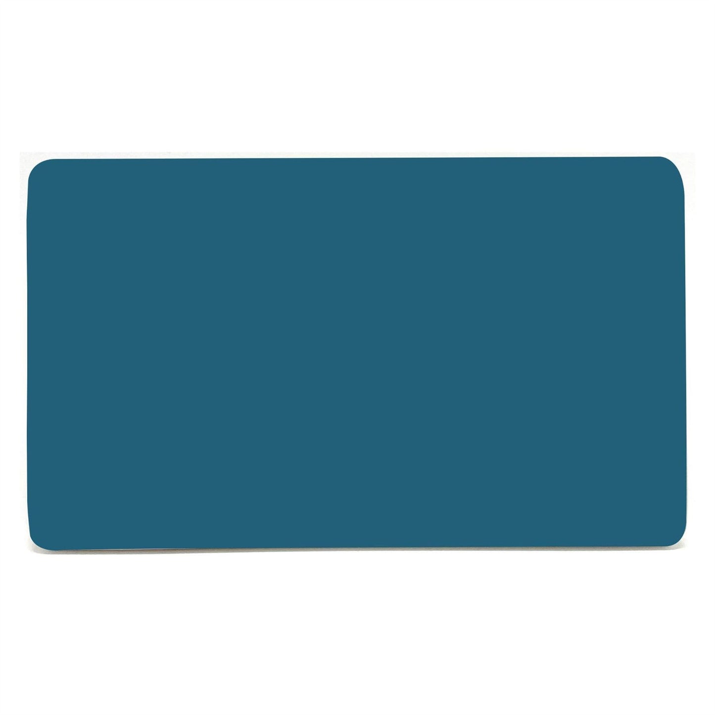 Trendi 2 Gang Artistic Modern Glossy Tactile Double Blanking Plate Ocean Blue