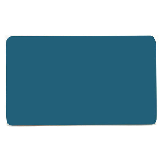 Trendi 2 Gang Artistic Modern Glossy Tactile Double Blanking Plate Ocean Blue