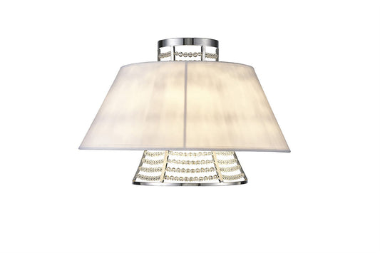 Diyas Davina Wall Light with White Shade 2 Light G9 Polished Chrome/Crystal