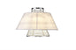Diyas Davina Wall Light with White Shade 2 Light G9 Polished Chrome/Crystal