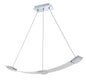 Mantra Fusion Thea Linear Pendant 3 Light 21W LED 3000K, 1890lm, Satin Aluminium, Frosted Acrylic, 3yrs Warranty