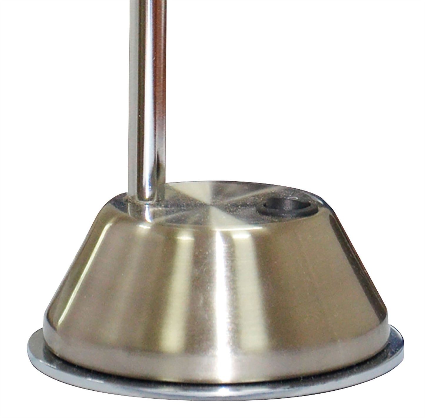 Mantra Fusion Tobias Table Lamp 1 Light 3W LED 3000K, 300lm, Satin Nickel/Frosted Acrylic/Polished Chrome, 3yrs Warranty