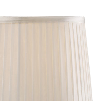 Diyas Willow Crystal Table Lamp with White Shade 1 Light E27 Polished Chrome