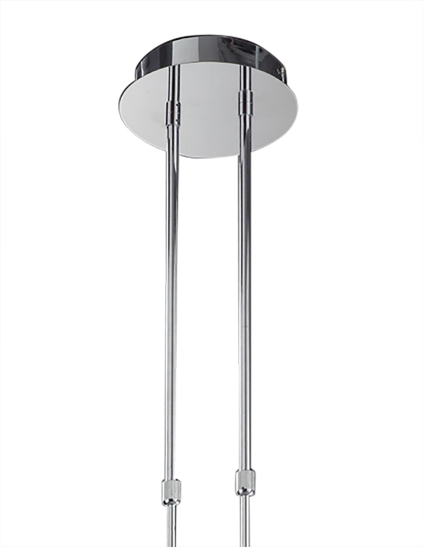Mantra Mistral LED M3800 Mistral Telescopic 36W LED Round 3000K, 3240lm, Polished Chrome/Frosted Acrylic, 3yrs Warranty - M3800 Ceiling