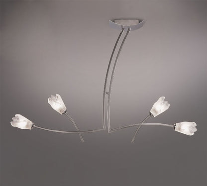 Mantra Pietra Linear Pendant 2 Arm 4 Light G9, Polished Chrome