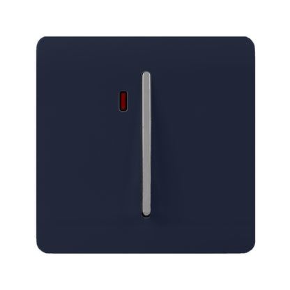 Trendi Artistic Modern Glossy 45 A Tactile Light Switch & Neon Insert Navy