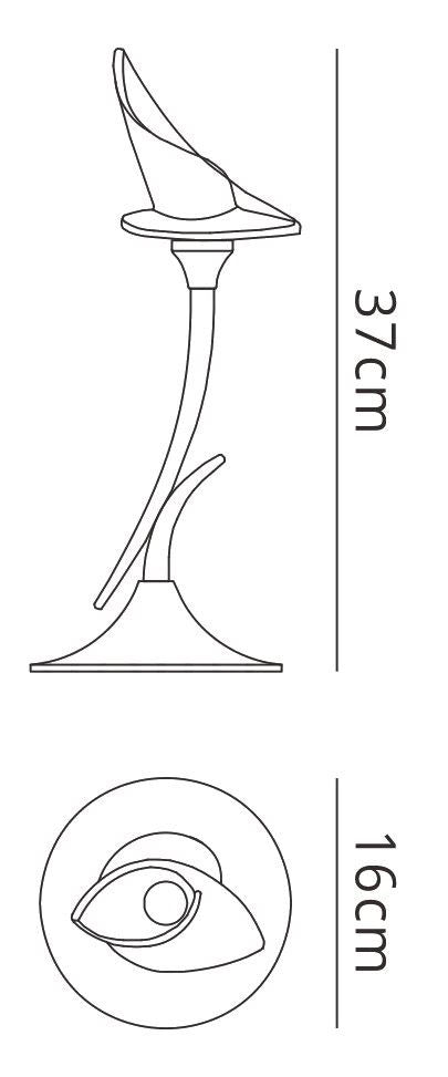 Mantra Flavia Table Lamp 1 Light G9, Black Chrome