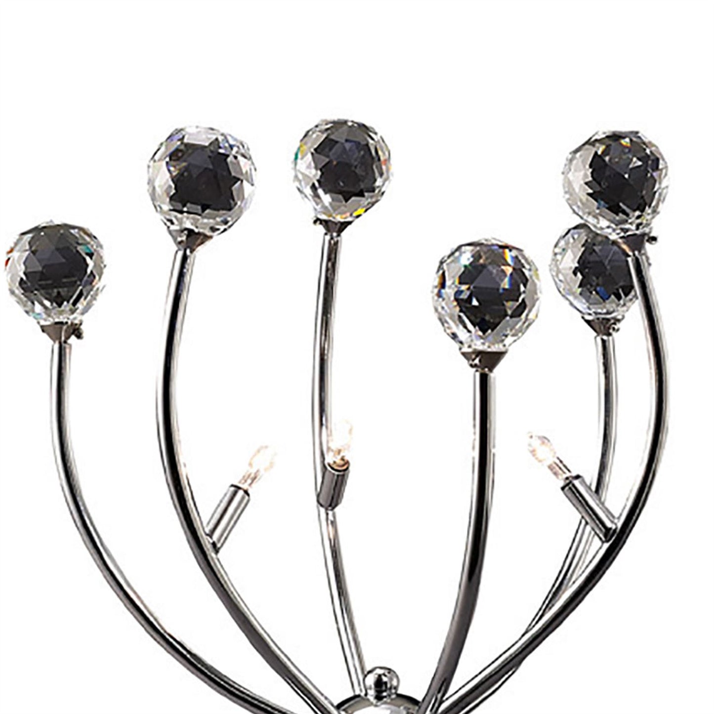 Diyas Xeena Crystal Table Lamp 3 Light G4 Polished Chrome, NOT LED/CFL Compatible