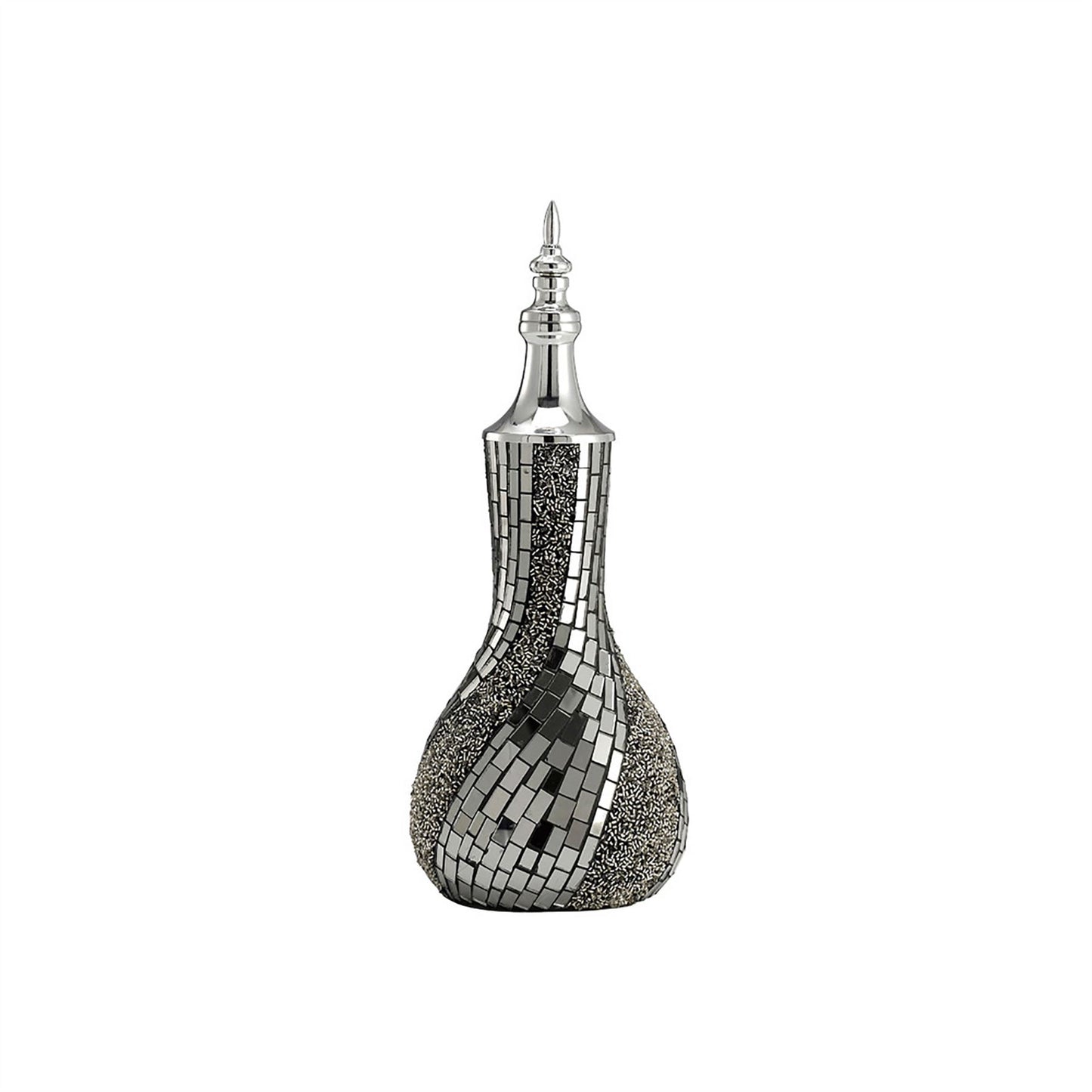 Diyas Home (DH) Larissa Mosaic Ornament Black Chrome Mosaic