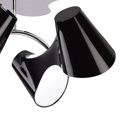 Mantra M1555 Ora Ceiling 2 Arm 4 Light E27, Gloss Black/White Acrylic/Polished Chrome