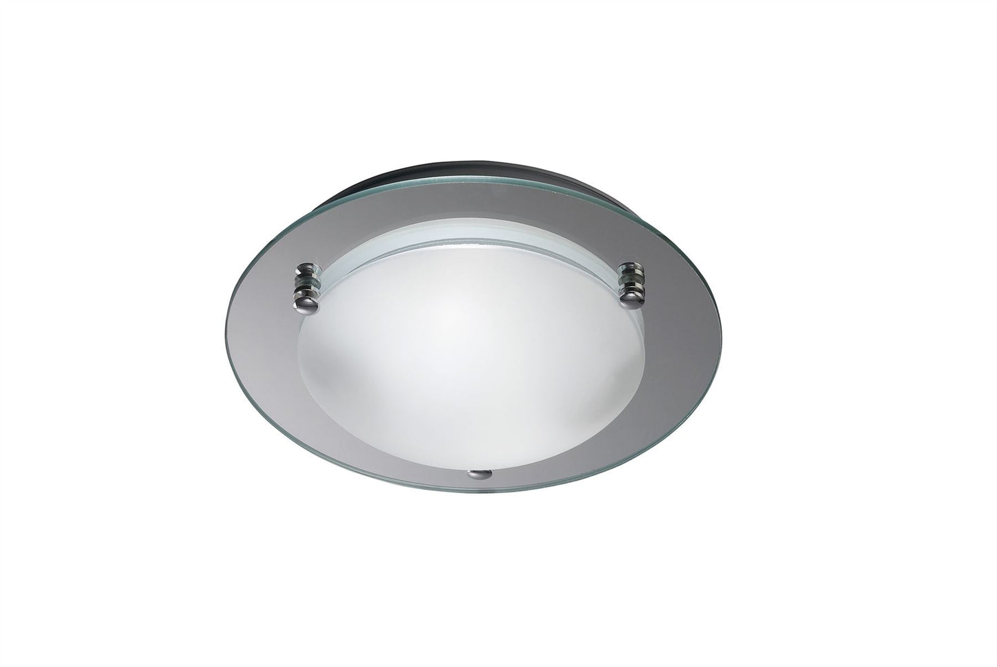 Deco Brooklyn Ceiling 300mm Round 2 Light E27 Polished Chrome