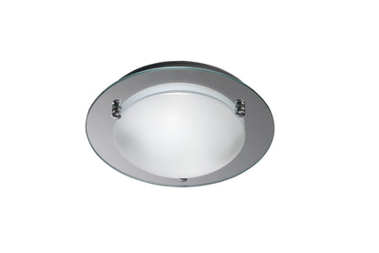 Deco Brooklyn Ceiling 300mm Round 2 Light E27 Polished Chrome
