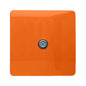 Trendi 1 Gang Artistic Modern Glossy Screwless Television Satellite Socket Orange
