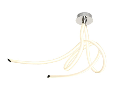 Mantra Armonia Semi Flush Large Ribbons, 60W LED, 3000K, 4500lm, Polished Chrome/Frosted Acrylic, 3yrs Warranty Ceiling