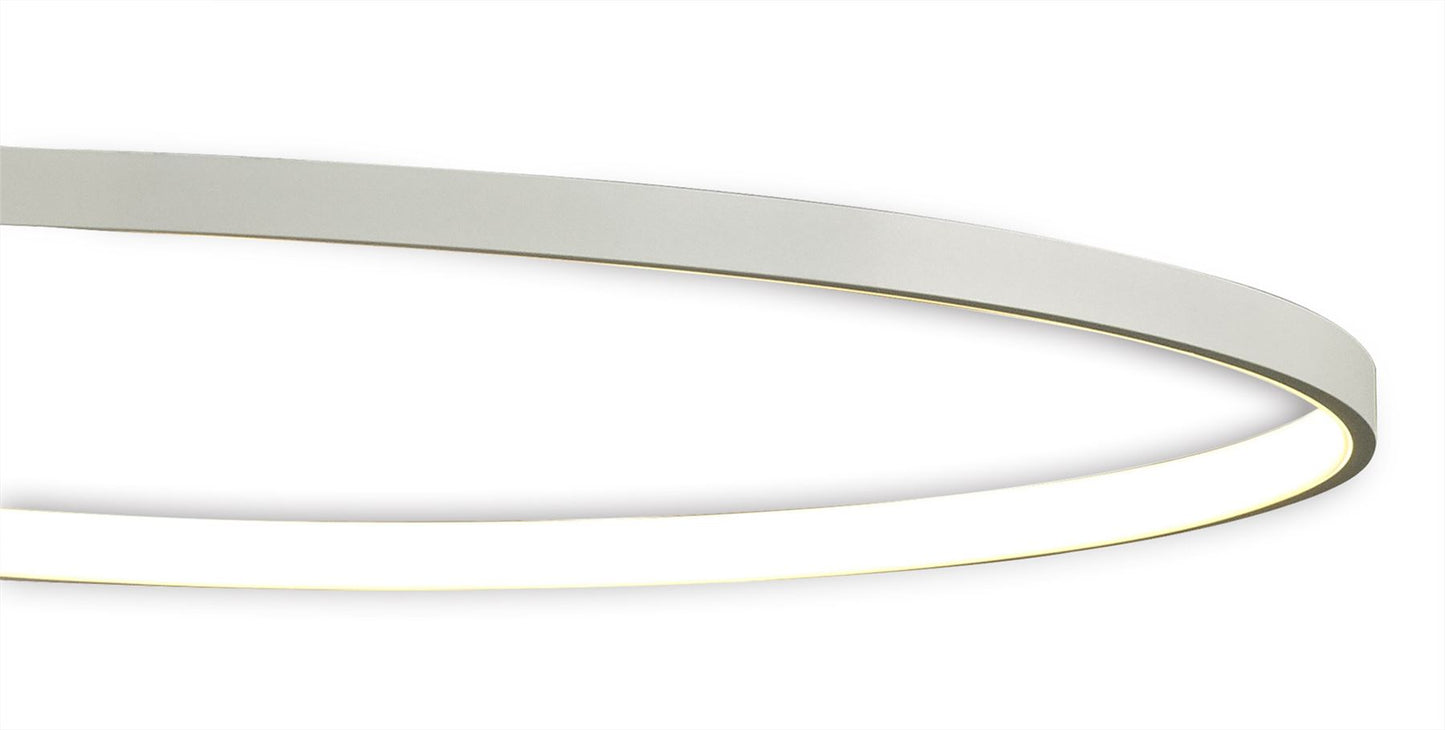 Mantra Nur XL Nur Blanco XL Rectangular Semi Flush 50W LED 4000K, 3900lm, Dimmable, White/Frosted Acrylic, 3yrs Warranty Ceiling