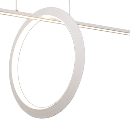 Mantra Kitesurf Loop Under Linear Pendant, 30W LED, 3000K, 2400lm, White, 3yrs Warranty