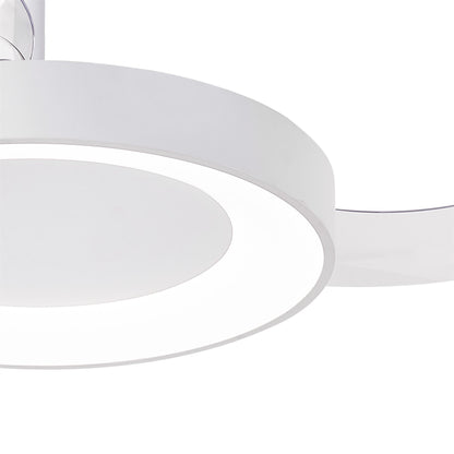 Niseko Fan M 49cm 50W LED Dimmable Ceiling Light With Built-In 30W DC Fan, 2700-5000K Remote Control, 5500lm, White, 5yrs Warranty