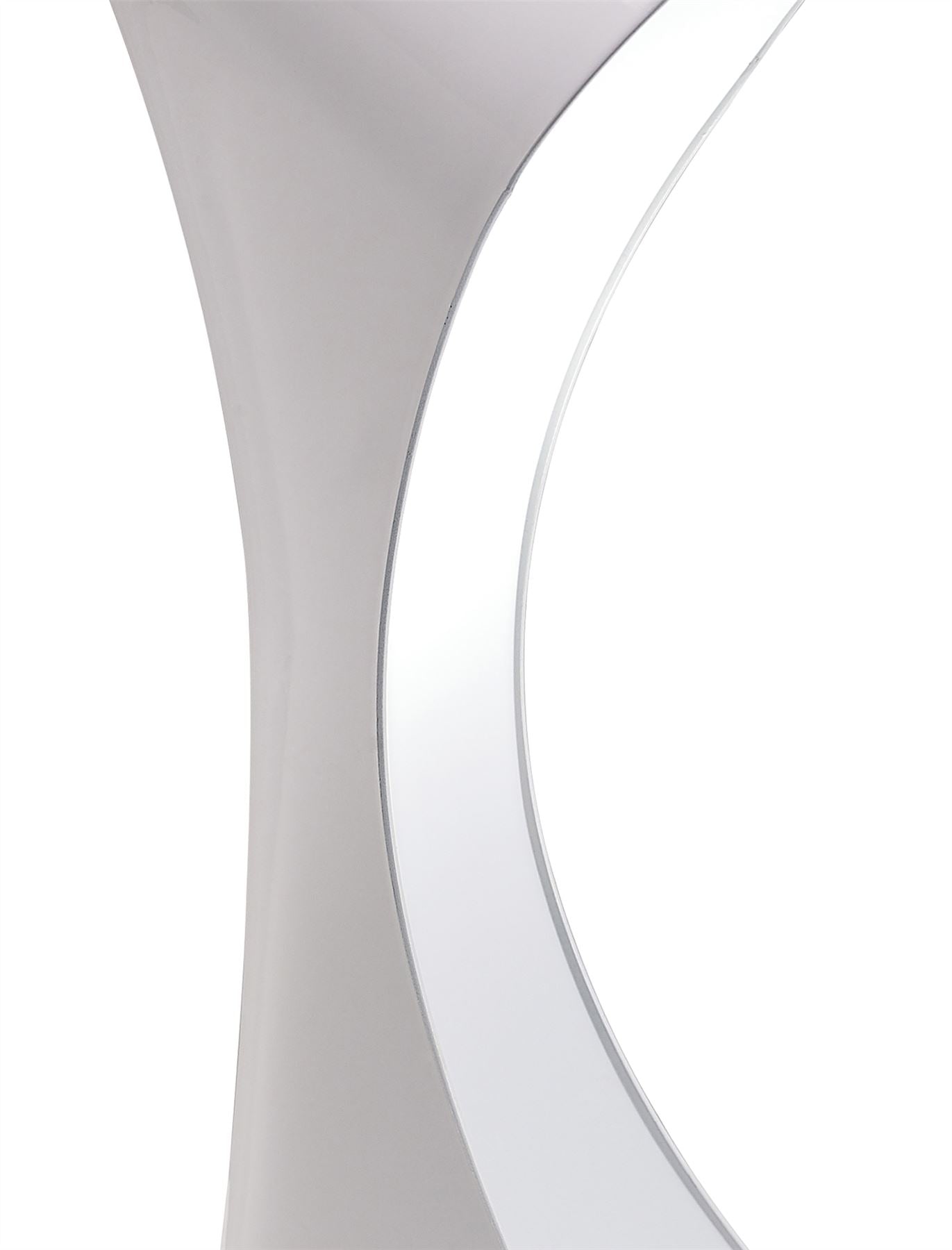 Mantra M1546 Ora Table Lamp 1 Light E27, Gloss White/White Acrylic/Polished Chrome
