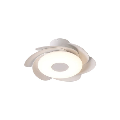Flowers 50cm 24W LED Dimmable Ceiling Light With Built-In 25W DC Reversible Fan, Remote Control 2700-5000K, 2900lm, White
