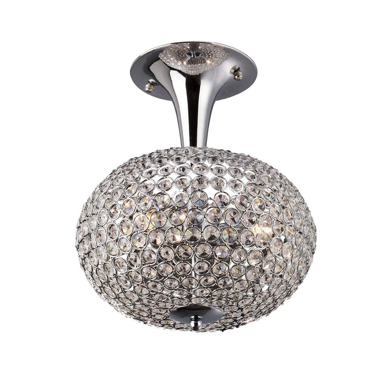 Diyas Vado 28cm Semi Flush 3 Light G9 Polished Chrome/Crystal