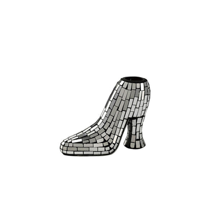 Diyas Home (DH) Anika Mosaic Shoe Ornament Silver Mosaic