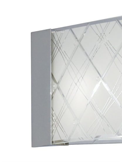 Diyas Aries Linear  5 Light G9 Polished Chrome, Glass Ceiling Pendant Light Fitting