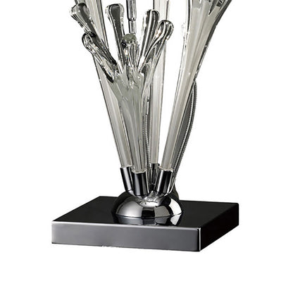 Diyas Love Table Lamp 3 Light G4 Polished Chrome/White Glass, NOT LED/CFL Compatible