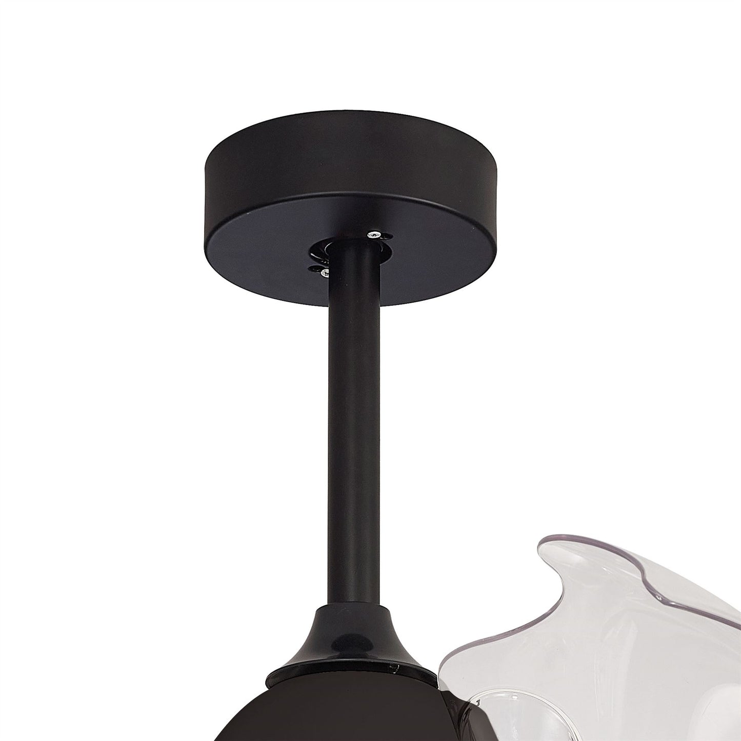 Coin Mini 45W LED Dimmable Ceiling Light With Built-In 25W DC Reversible Fan, Remote & APP Control, Black, 2500lm, 5yrs Warranty