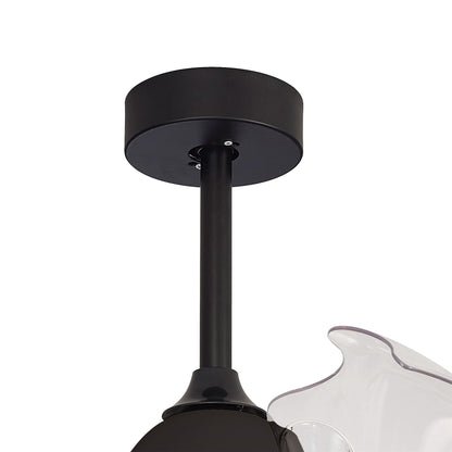 Coin Mini 45W LED Dimmable Ceiling Light With Built-In 25W DC Reversible Fan, Remote & APP Control, Black, 2500lm, 5yrs Warranty