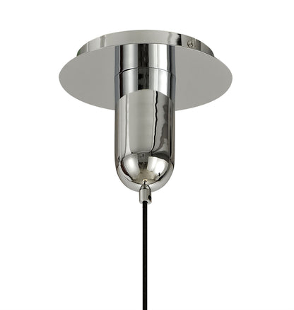 Mantra Sonata Pendant 22cm Round, 1 x E27, Polished Chrome/Graphite