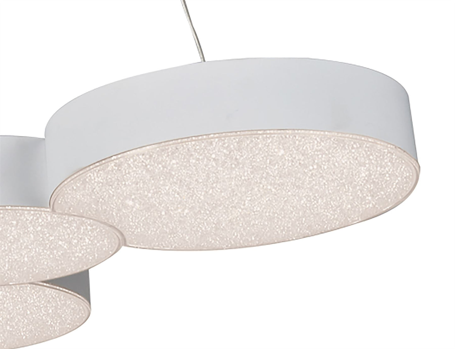 Mantra Fusion M5762 Lunas Pendant 63.5cm x 46.3cm 43W LED 3000K, 2120lm, RF Remote Control White, 3yrs Warranty