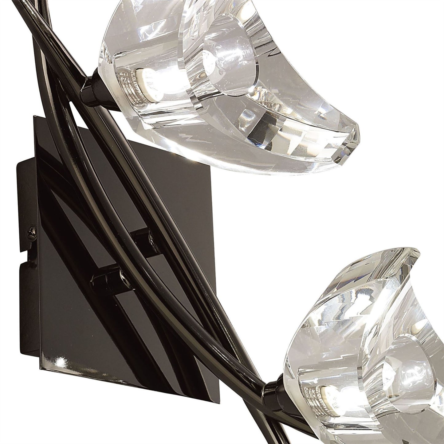 Mantra Eclipse Wall Light Switched 2 Light G9, Black Chrome