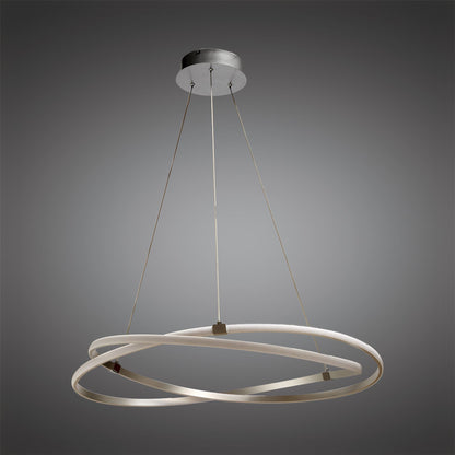 Mantra M5380 Infinity Pendant 42W LED 3000K, 3400lm, Silver/Polished Chrome/White Acrylic, 3yrs Warranty