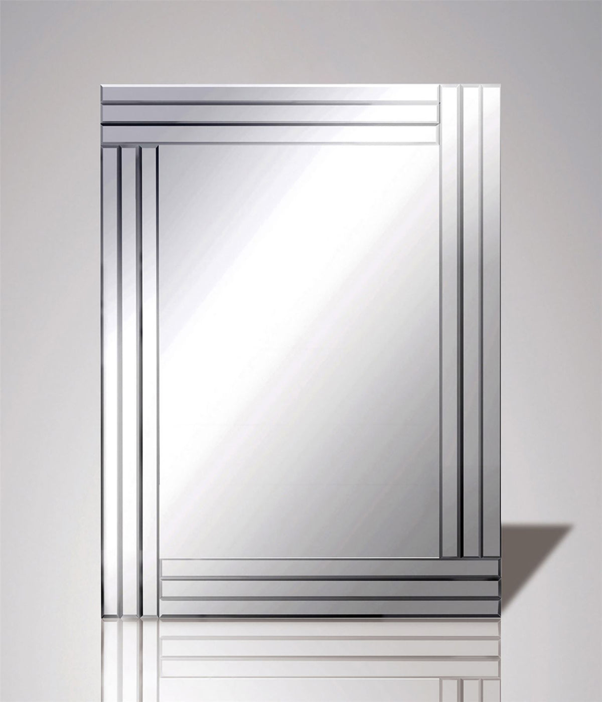 Diyas Home Estin 60cm x 80cm Ribbed Detailed Mirror (Can Only Be Shipped On A Pallet, Additional Charges May Apply.) Mirrors