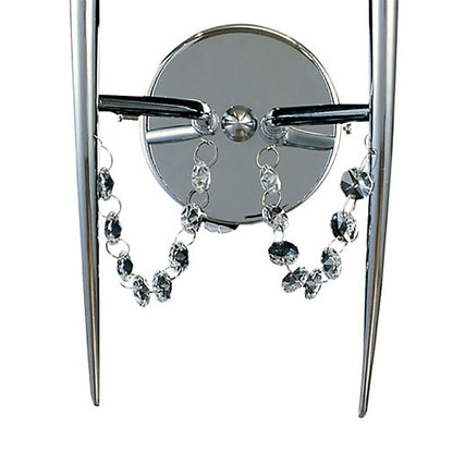 Diyas Zest Wall Light 2 Light G4 Polished Chrome/Crystal, NOT LED/CFL Compatible