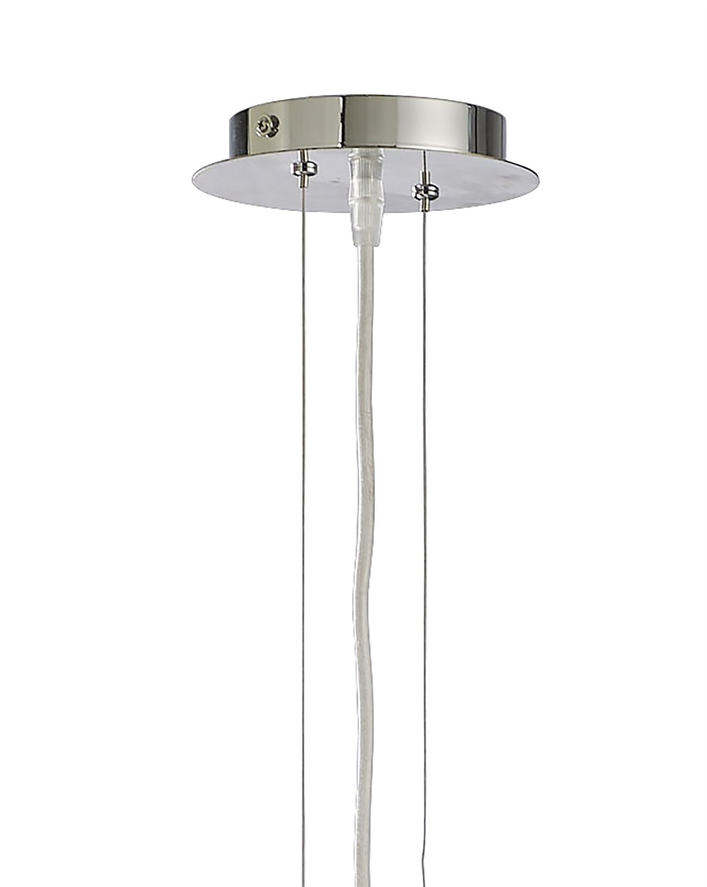 Mantra Pasion Oval Pendant 3 Light E27, Gloss White/White Acrylic/Polished Chrome, CFL Lamps INCLUDED