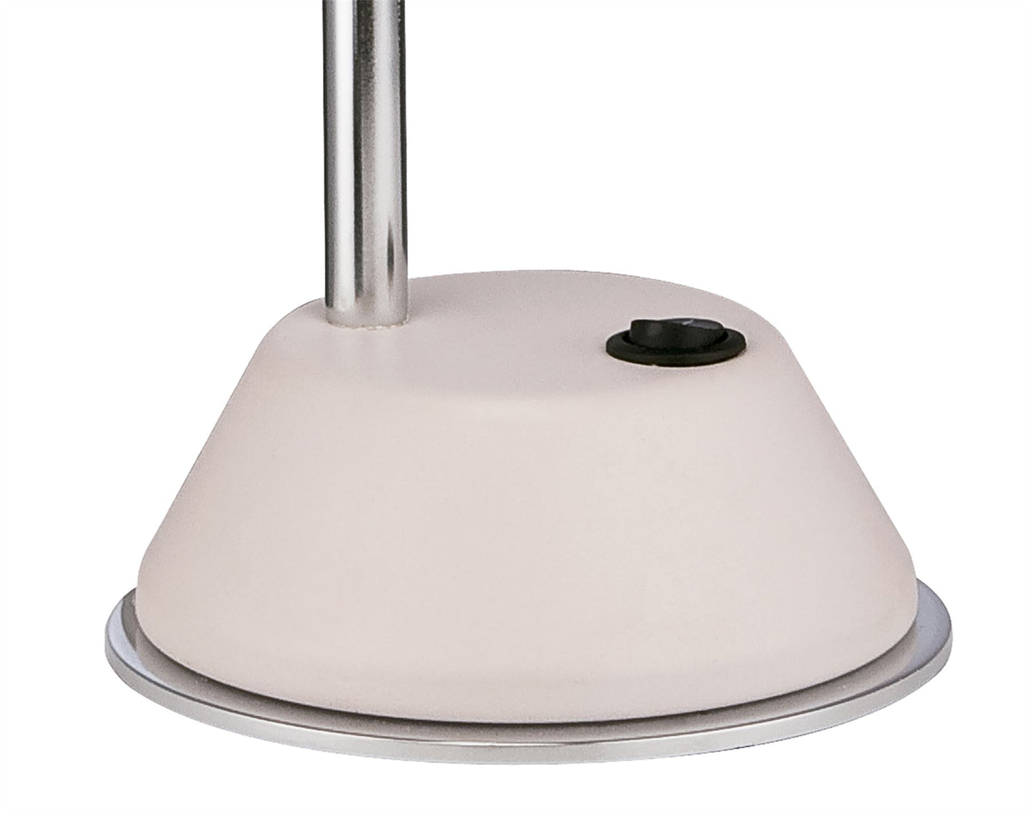 Mantra Fusion Tobias Table Lamp 1 Light 3W LED 3000K, 300lm, Matt White/Frosted Acrylic/Polished Chrome, 3yrs Warranty