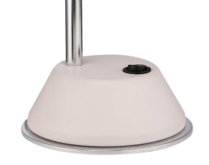 Mantra Fusion Tobias Table Lamp 1 Light 3W LED 3000K, 300lm, Matt White/Frosted Acrylic/Polished Chrome, 3yrs Warranty