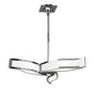 Mantra Sintesys 61cm Telescopic Convertible To Semi Flush E27 3 Light E27, Polished Chrome/White Acrylic, CFL Lamps INCLUDED