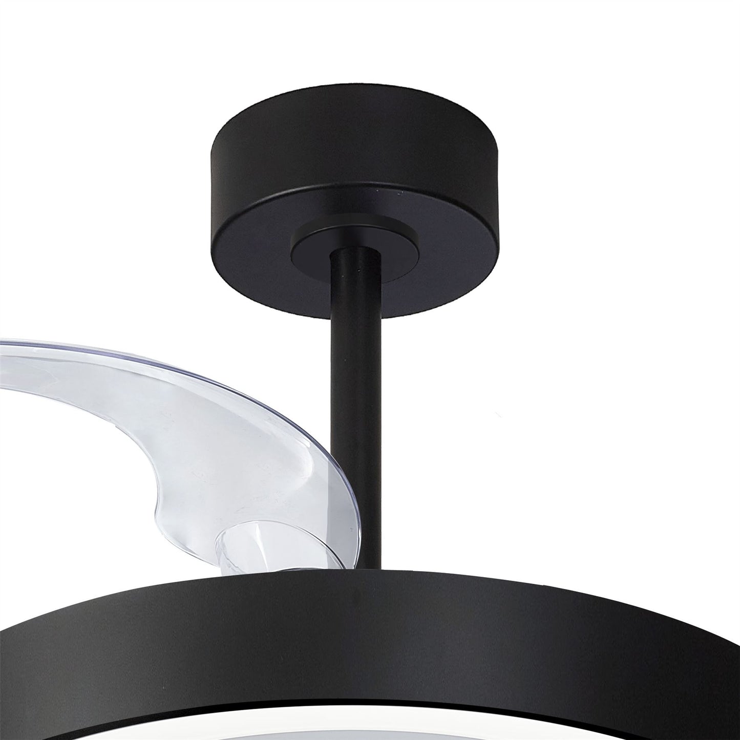 Niseko Fan M 49cm 50W LED Dimmable Ceiling Light With Built-In 30W DC Fan, 2700-5000K Remote Control, 5500lm, Black, 5yrs Warranty