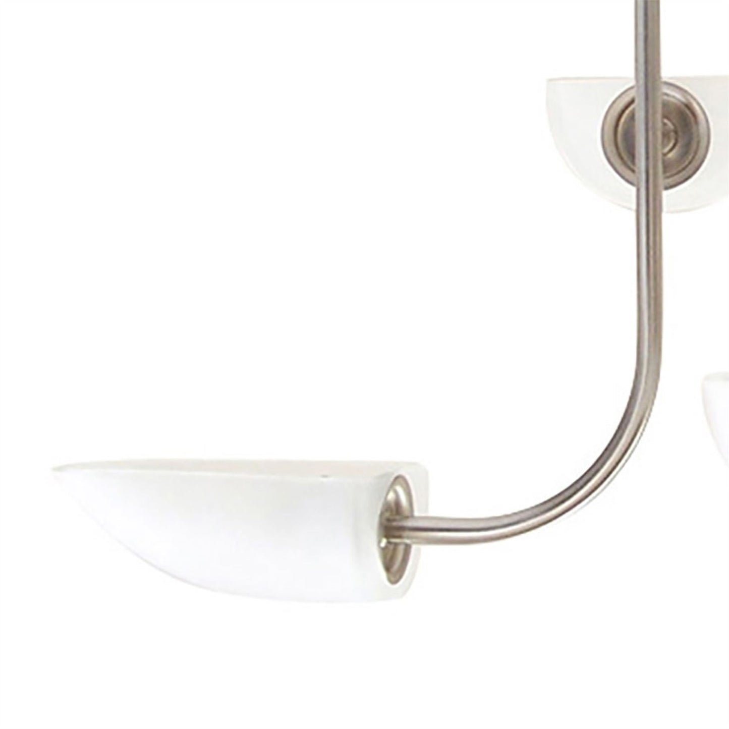 Diyas Udine 48cm Semi Flush 4 Light G9 Satin Chrome/Frosted Glass