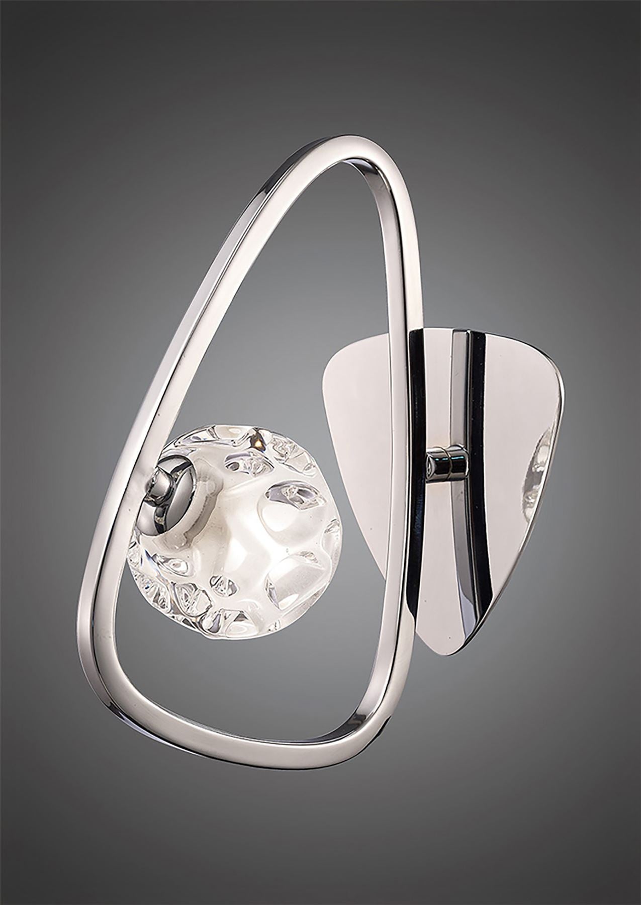 Mantra Lux Switched Wall Light 1 Light G9, Polished Chrome