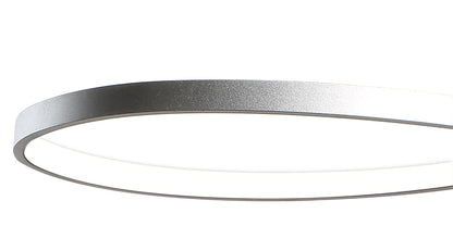 Mantra M5002 Nur XL Rectangular Semi Ceiling 50W LED 3000K, 3900lm, Silver/Frosted Acrylic/Polished Chrome, 3yrs Warranty - M5002 Ceiling