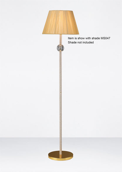 Diyas Elena Floor Lamp WITHOUT SHADE 1 Light E27 Gold/Crystal