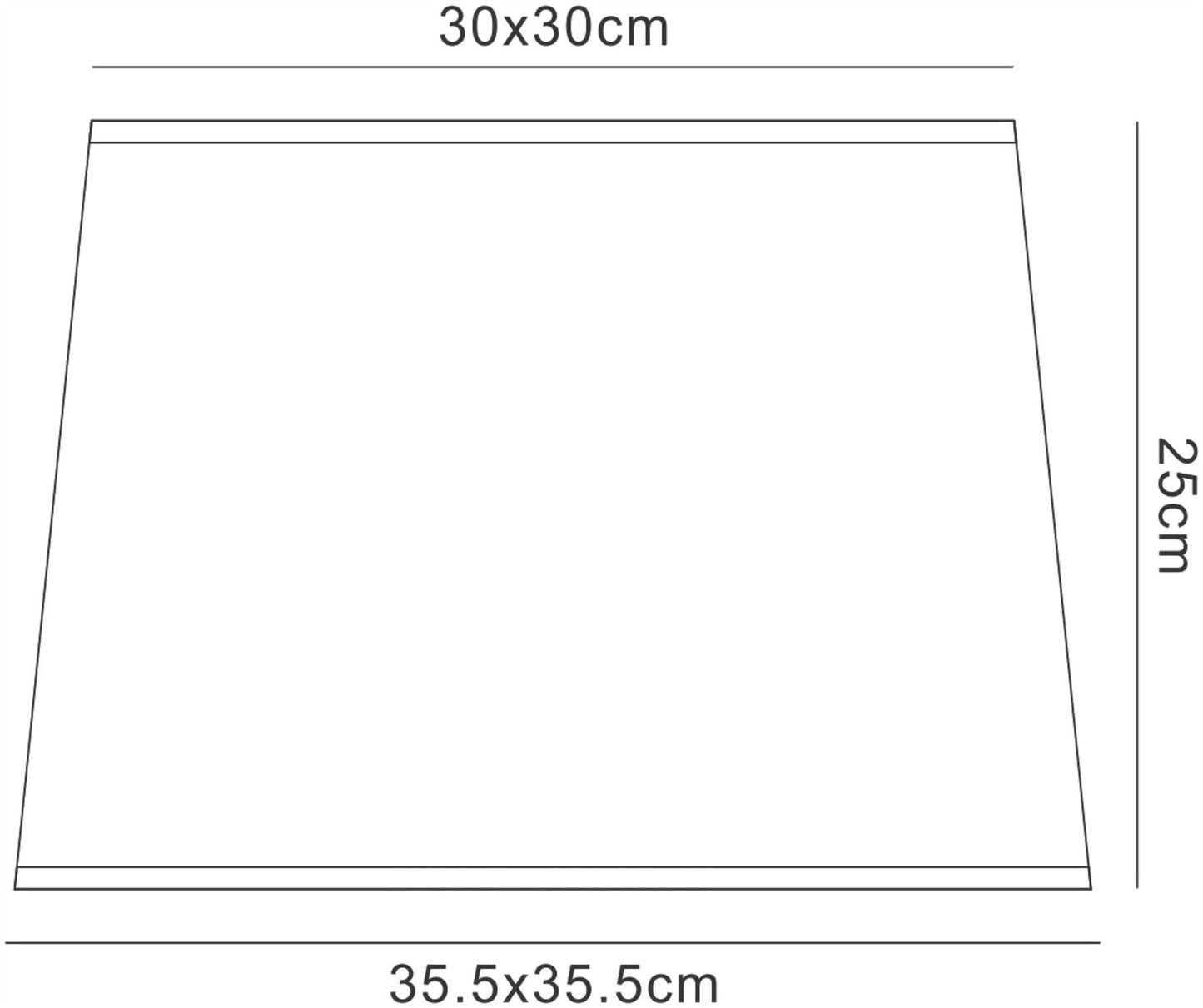 Mantra M5314 Habana White Square Shade 355/355x250mm, Suitable for Floor Lamps