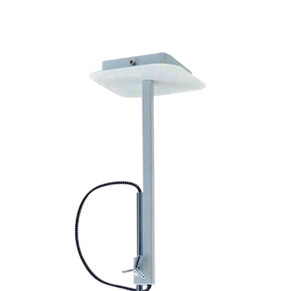 Mantra M5300 Habana Telescopic Square Pendant 1 Light WITHOUT SHADE E27, Matt White/Polished Chrome