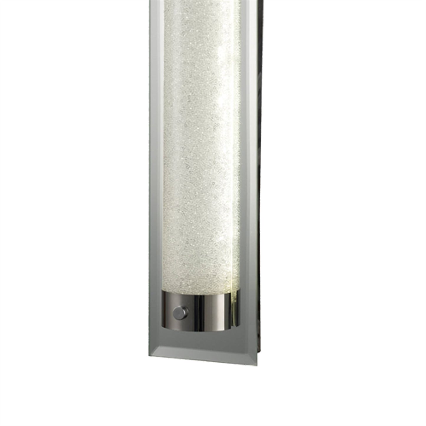 Mantra Fusion Tube Flush 21W LED 4000K Polished Chrome/Sand Diamond, 1800lm, 3yrs Warranty Crystal