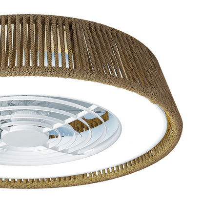 Polinesia Nautica 57.5cm 55W LED Dimmable Ceiling Light With Built-In 25W DC Reversible Fan, Beige Oscu, 3800lm, 5yrs Warranty